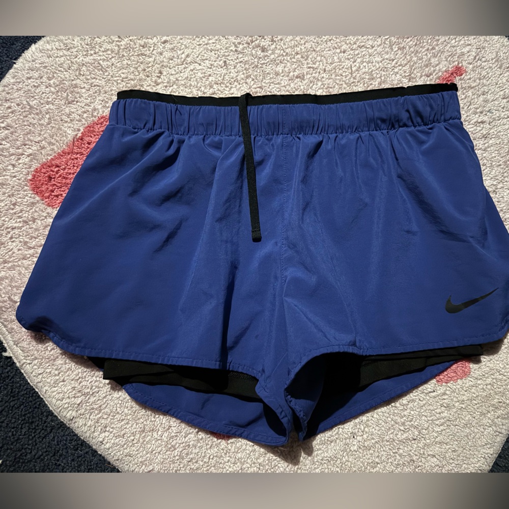 Nike Women's Athletic Shorts - Blue and Black